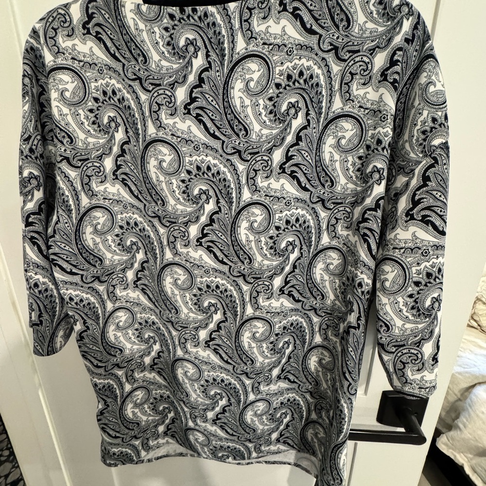 ETRO NWT Paisley Print Long Sleeve Top-SIZE 42- 3/4 SLV